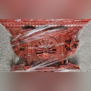 Vintage Peacock Eye Window From Nepal Hand Carved Wall HangArchitectural